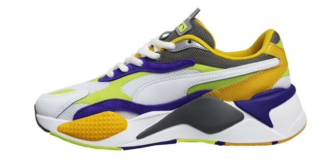 Мужские кожаные кроссовки на шнуровке Rs X3 Level On It 373169 01 Puma, белый — фото 3
