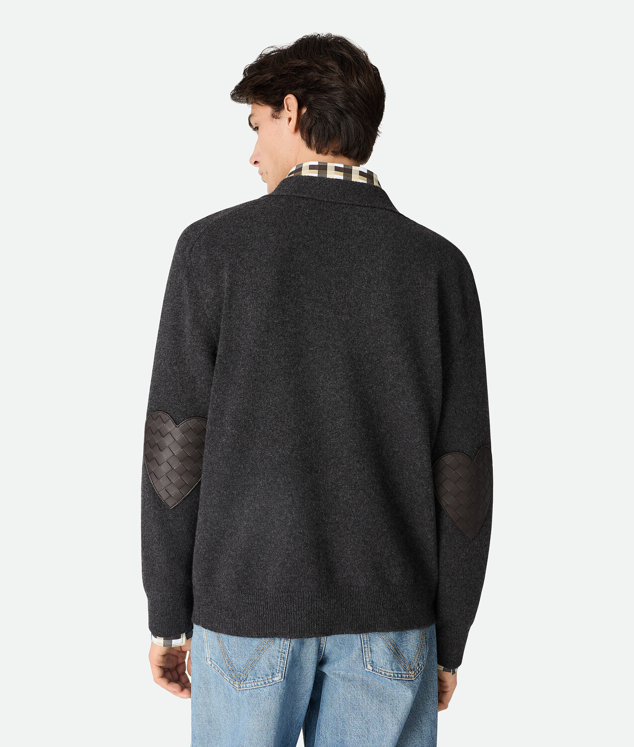 Cashmere cardigan BOTTEGA VENETA, антрацит — фото 3