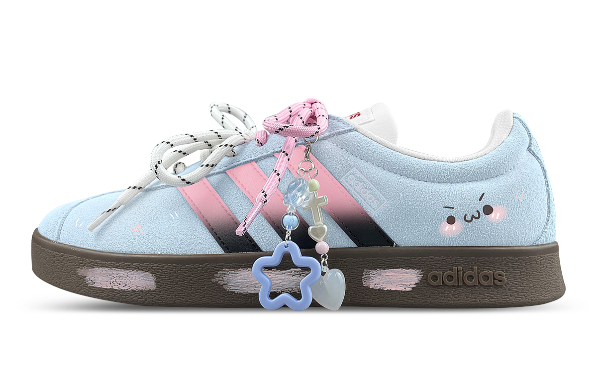 

Adidas ВЛ Корт 2.0 Амортизирующие износостойкие лоу-топ скейтборд обувь унисекс синий розовый, цвет Blue Pink