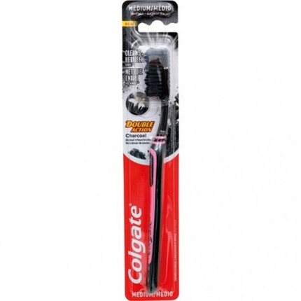 

Угольная зубная щетка двойного действия среднего размера, Colgate