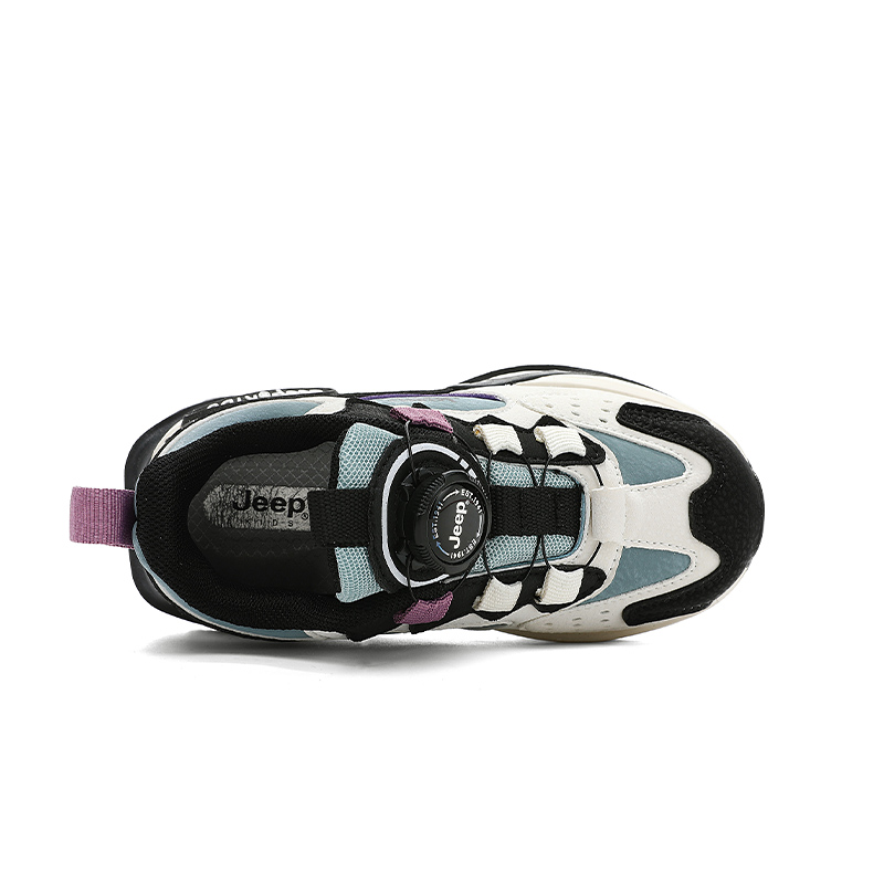 Jeep Кроссовки для бега Running Collection Cushioning, износостойкие, низкие, Ivory White/Black, детские — фото 4
