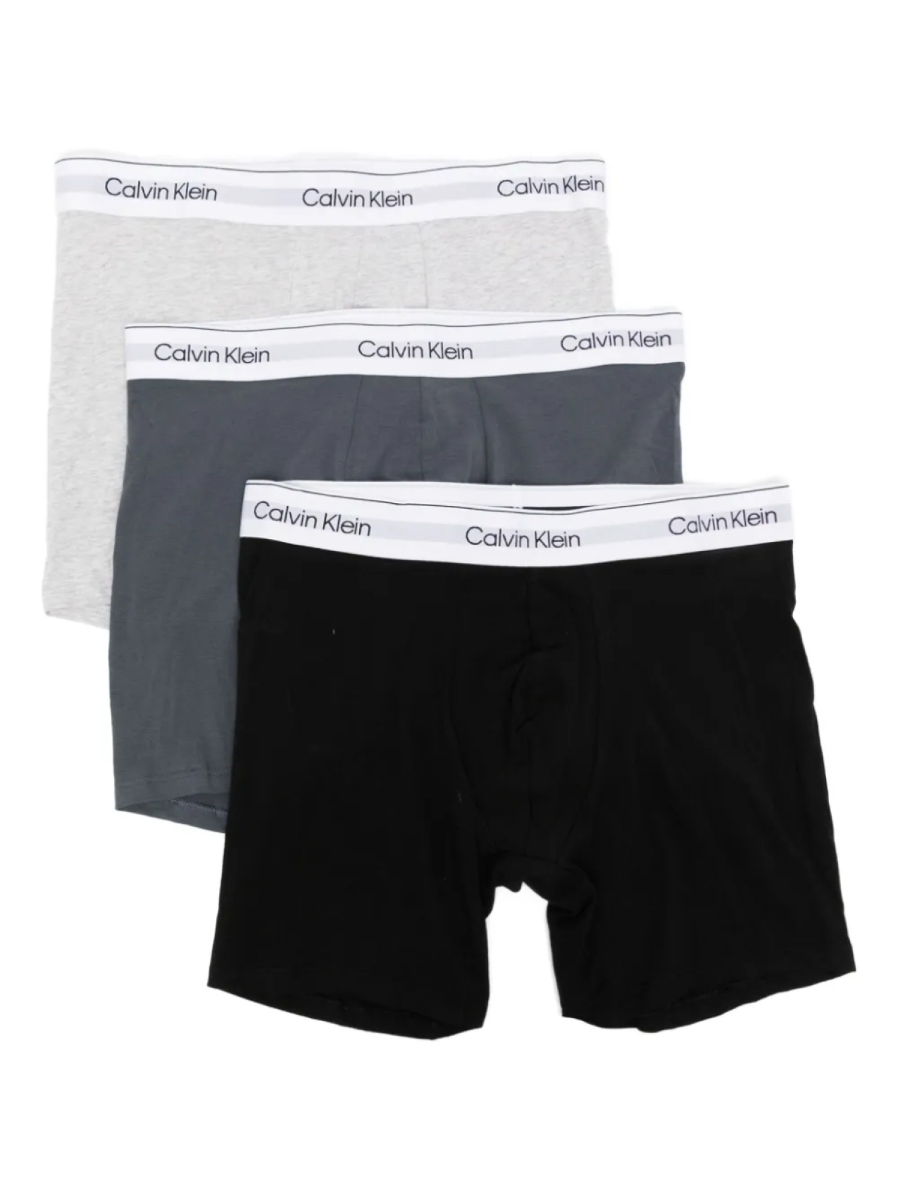

Трусы с логотипом на поясе (комплект из трех шт.) Calvin Klein, черный