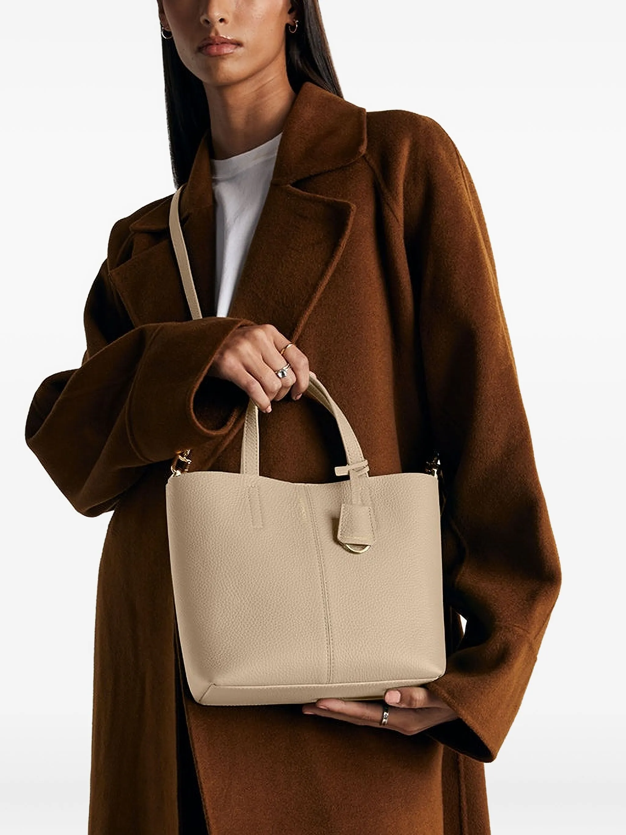 

Маленькая сумка-тоут Soft Maison De Sabré, бежевый