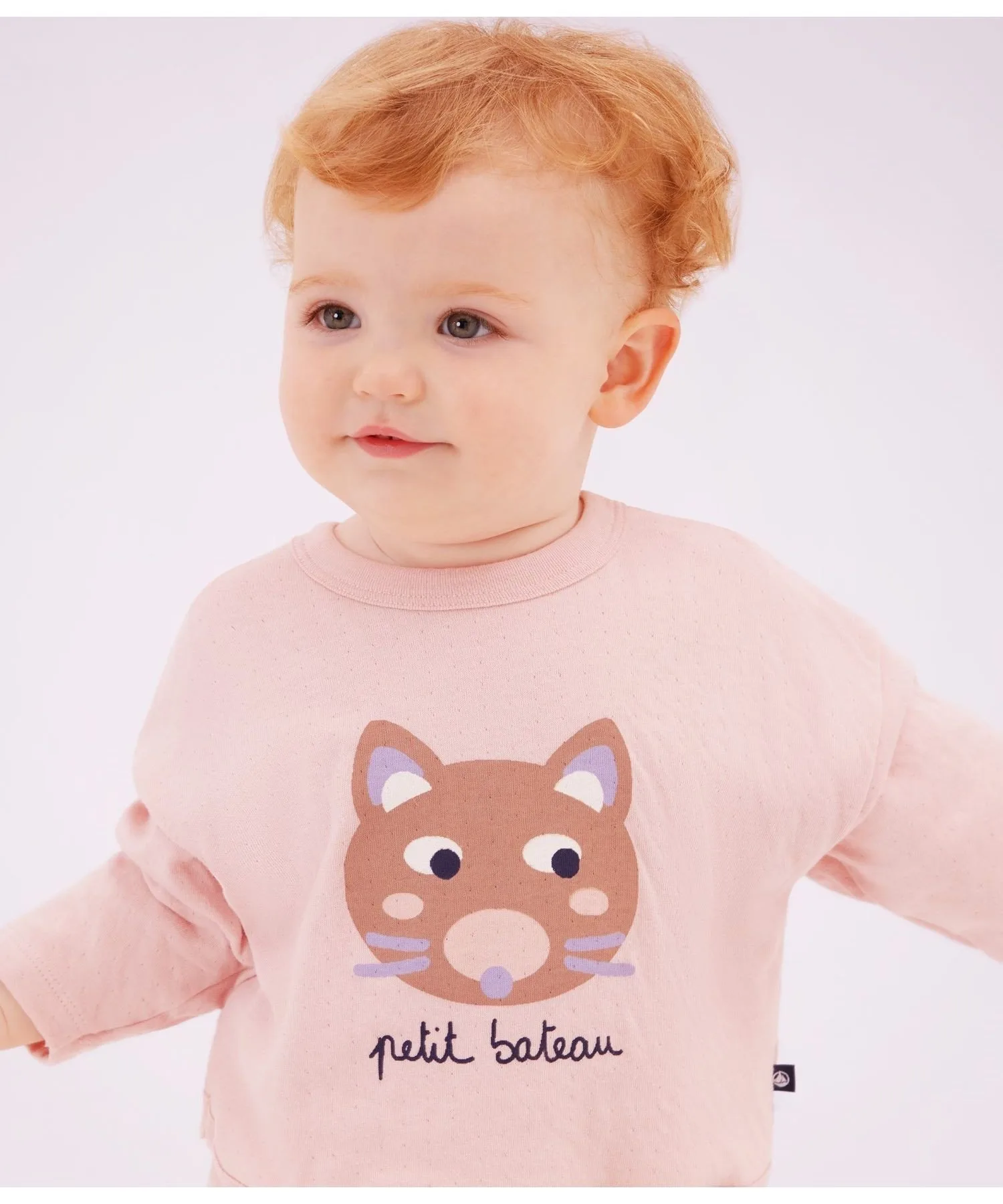 Футболка с длинными рукавами PETIT BATEAU, Light Pink