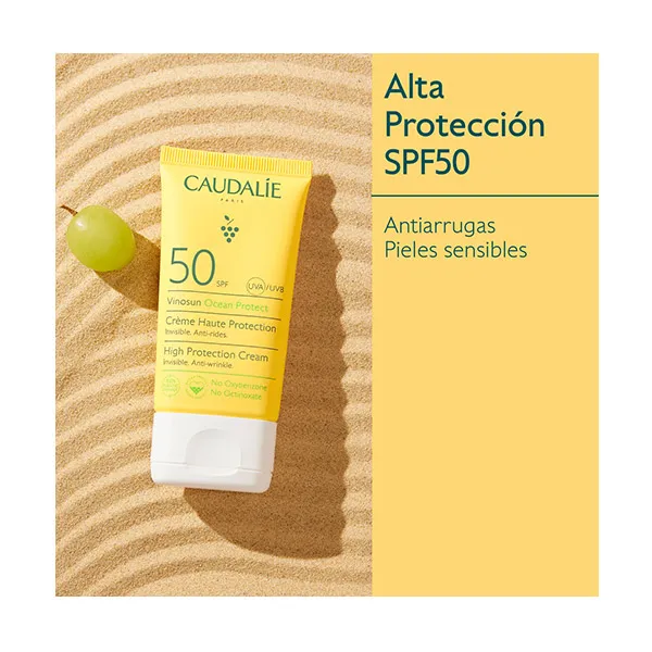 Крем с высокой защитой от солнца Vinosun Spf50 Caudalie, 50 ml — фото 2