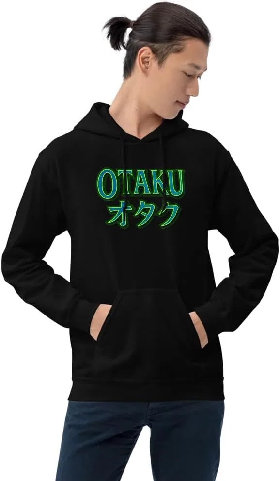 Худи Otaku オタク – пуловер в японском стиле для поклонников готического аниме и альтернативной уличной моды | Унисекс, мягкая хлопковая толстовка