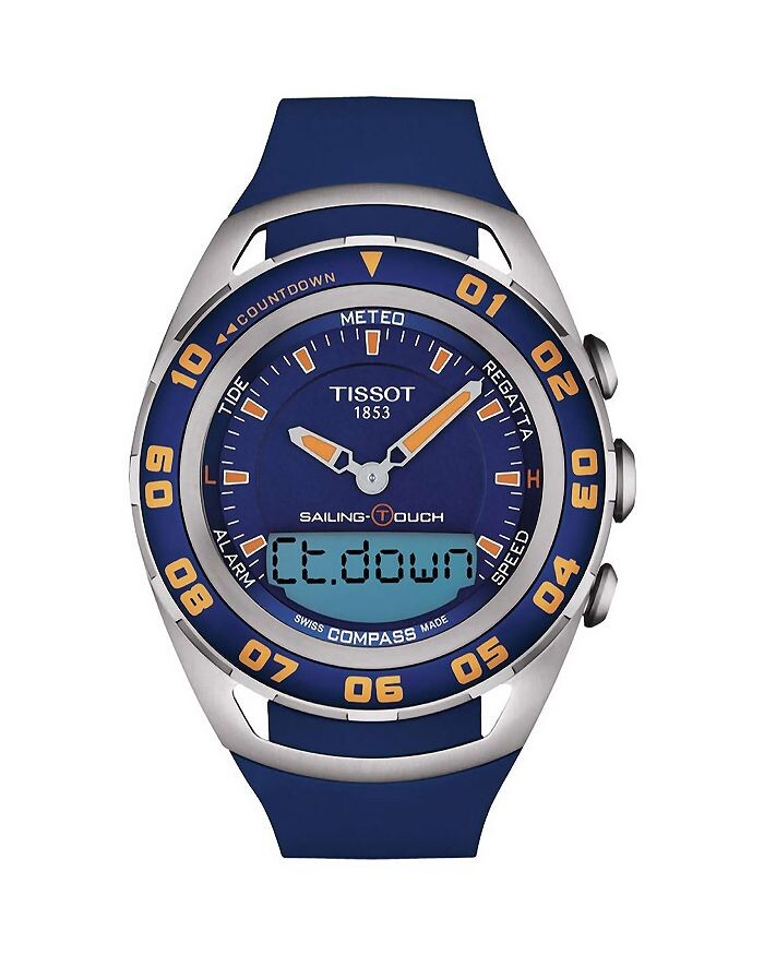 

Часы Tissot Sailing Touch Caribbean, 45 мм, синий