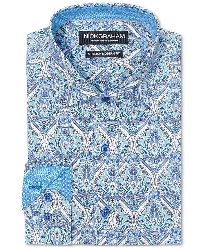 

Мужская рубашка Royal Paisley Nick Graham, синий