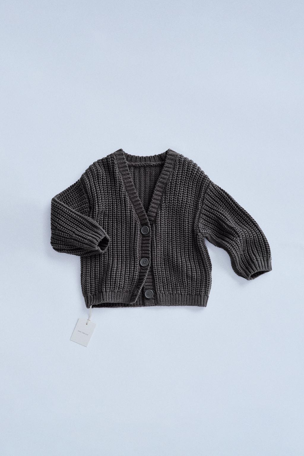 

Кардиган из плотной вязки ZARA, серый