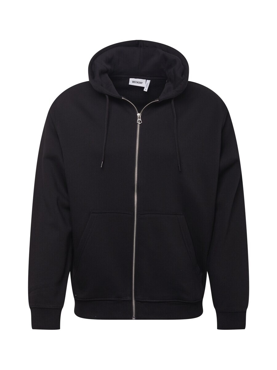 

Толстовка с капюшоном на молнии WEEKDAY Zip-Up Hoodie, черный