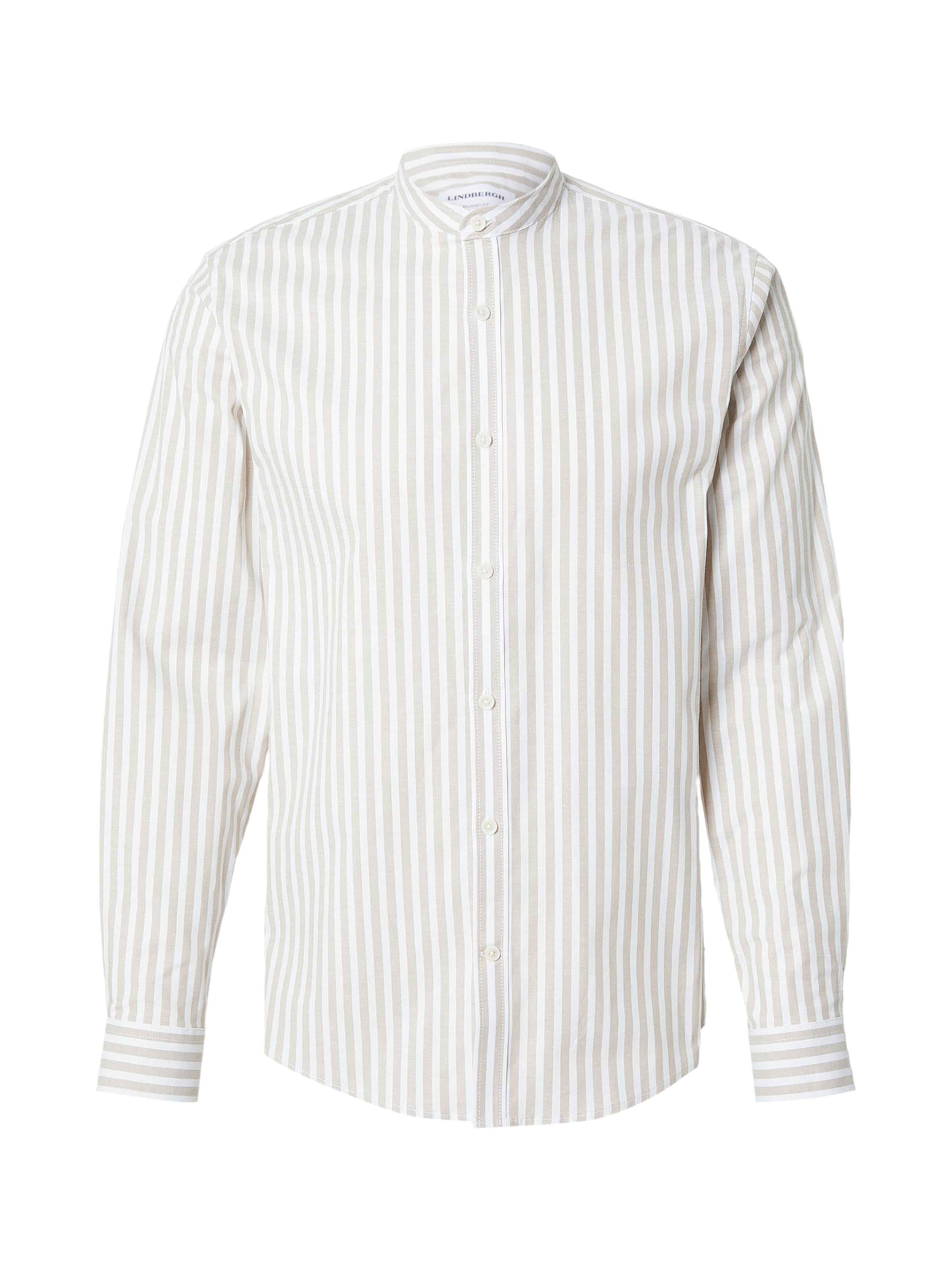 

Lindbergh Рубашка на пуговицах Regular fit 'Manderin' в цвете Sand