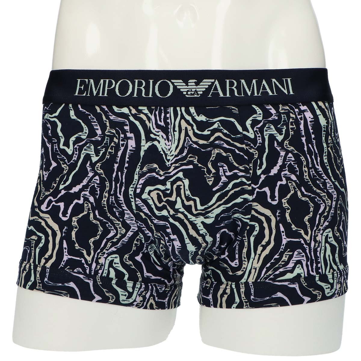 Боксерские шорты CLASSIC PATTERN MIX Emporio Armani, 67. Iron Blue