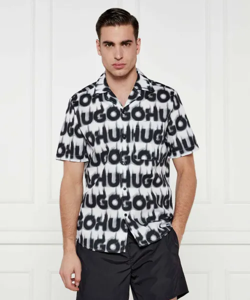 

Рубашка Эллино Straight fit Hugo, белый