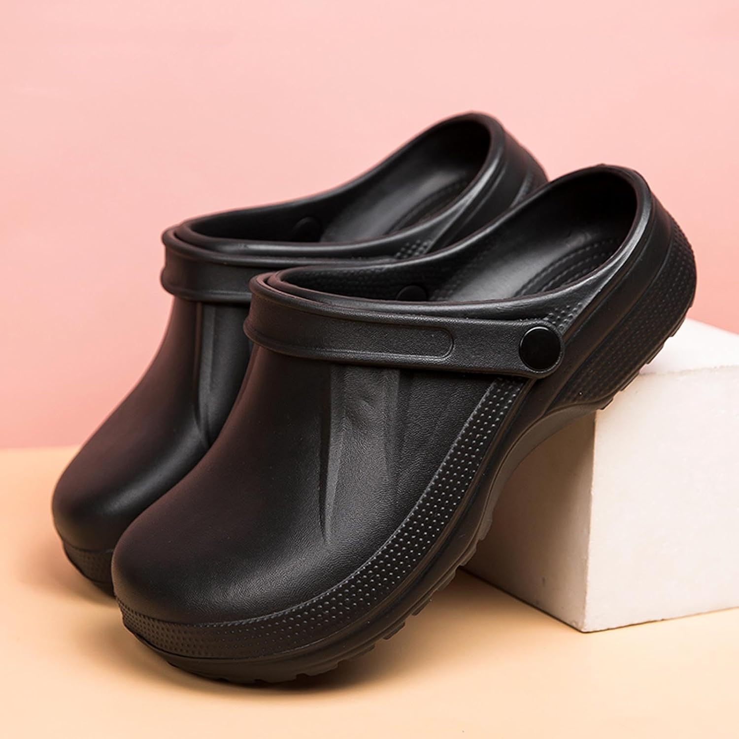 Сабо Meidiastra Unisex EVA: женские водонепроницаемые, легко моющиеся садовые туфли, мужские нескользящие пляжные сандалии, повседневная обувь без шнурков, черный — фото 2
