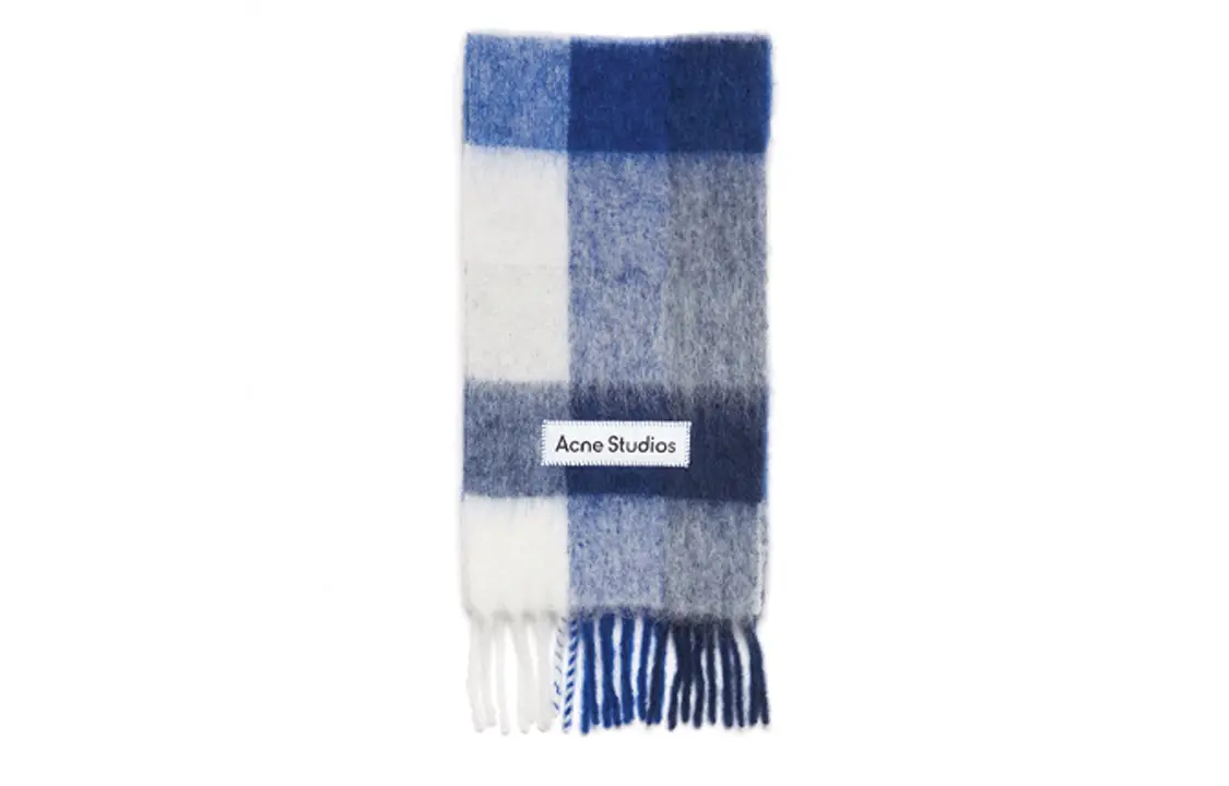 

Шарф вязаный унисекс голубой Acne Studios