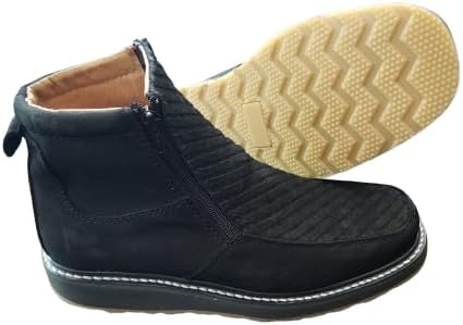 

Мужские ковбойские сапоги красного цвета с двойной застежкой-молнией, квадратным носком, полурботами, красная подошва Nuestratradicionmex