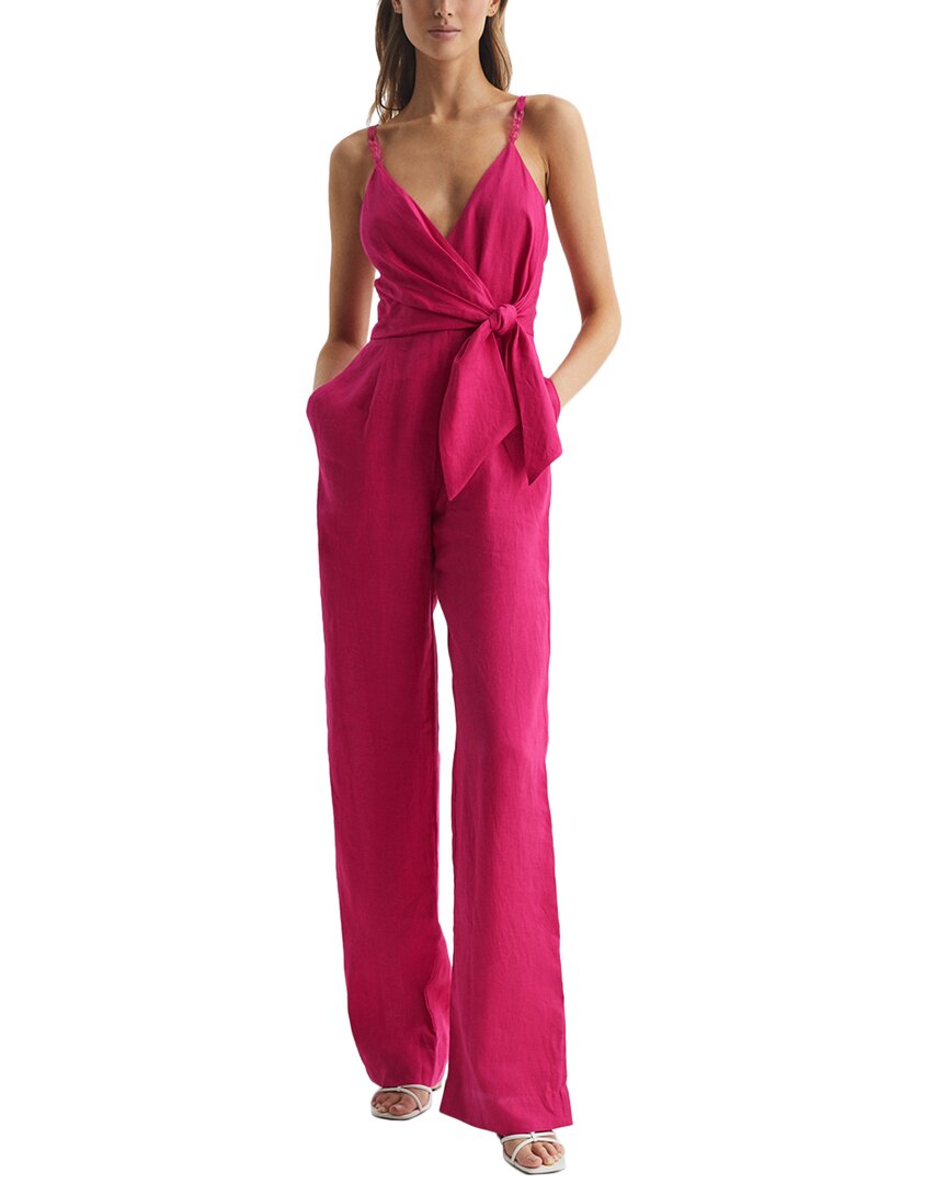 

Льняной комбинезон Reiss Emilia, розовый