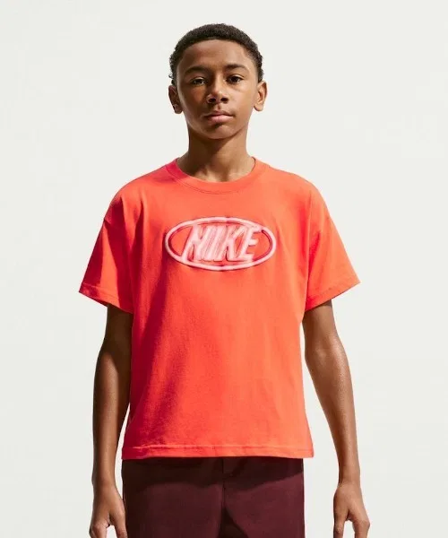 Детская футболка NIKE YTH NSW M90 Club Express оранжевая