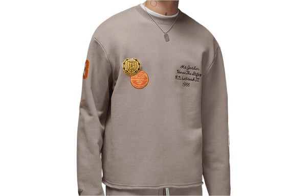 Толстовка Nike Long Sleeves Cotton Sweatshirts x HTG 'Brown Beige', коричневый — фото 3