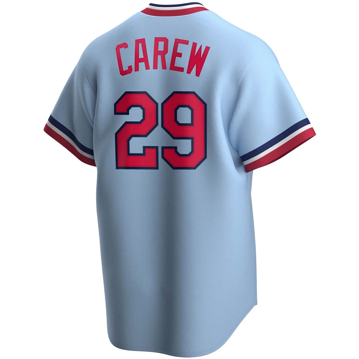 Мужская майка Rod Carew Light Blue Minnesota Twins Road Cooperstown Collection Player Nike — фото 3