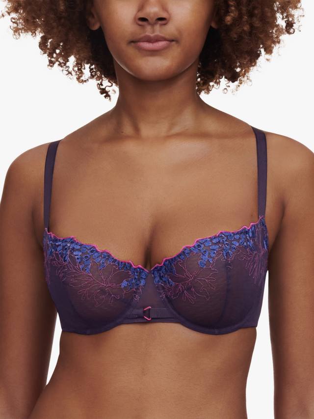 

Бюстгальтер Spice Animal and Floral с вышивкой и чашечками половинки Chantelle, Midnight Blue