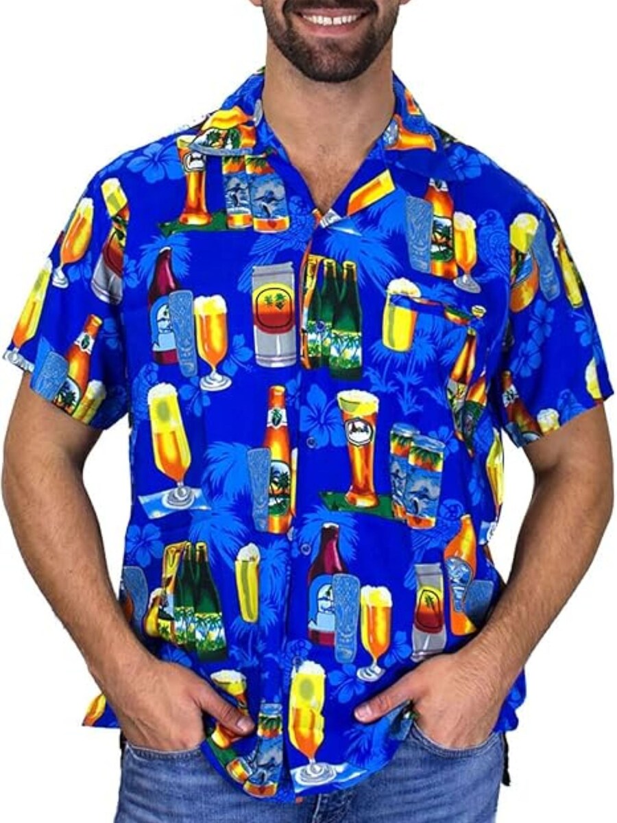 

Рубашка King Kameha Beerbottle, синий