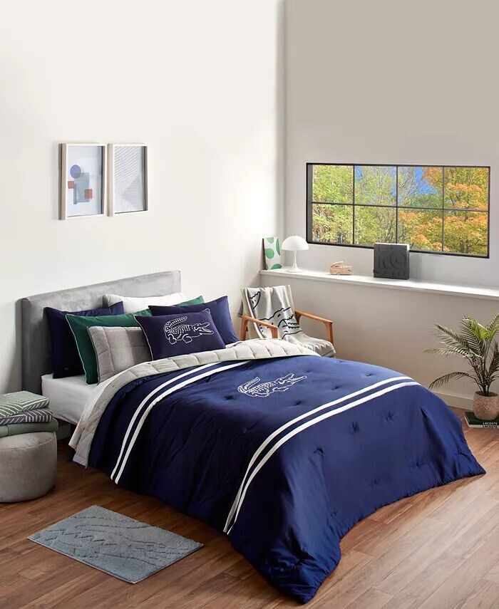 

Большой Крокодил 2 шт. Комплект одеял, Твин Lacoste Home, синий