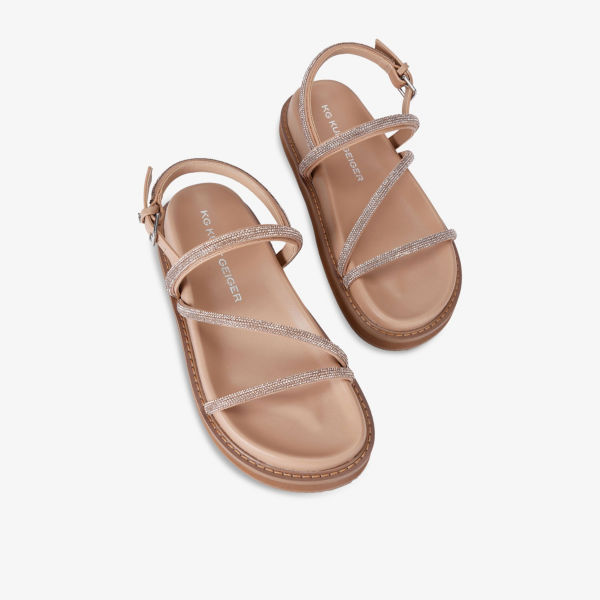 Сандалии Kg Kurt Geiger Savanna из искусственной кожи, красный — фото 2