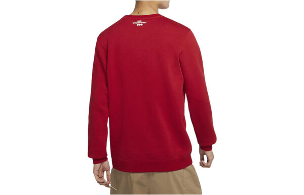 Толстовка Men's Nike Logo Casual Sports Round Neck Pullover Red, мультиколор — фото 4