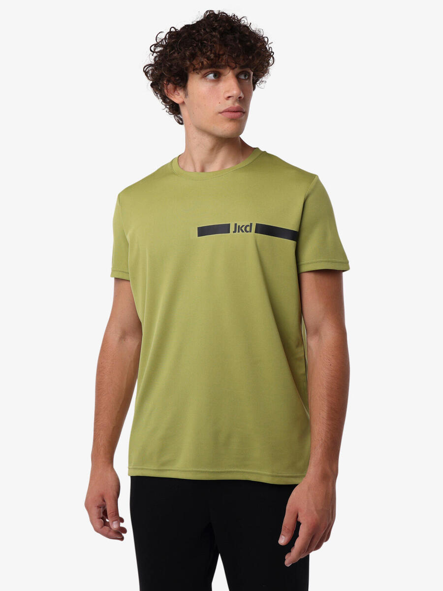 

JAKED Светло-зеленая синтетическая фитнес-футболка для мужчин