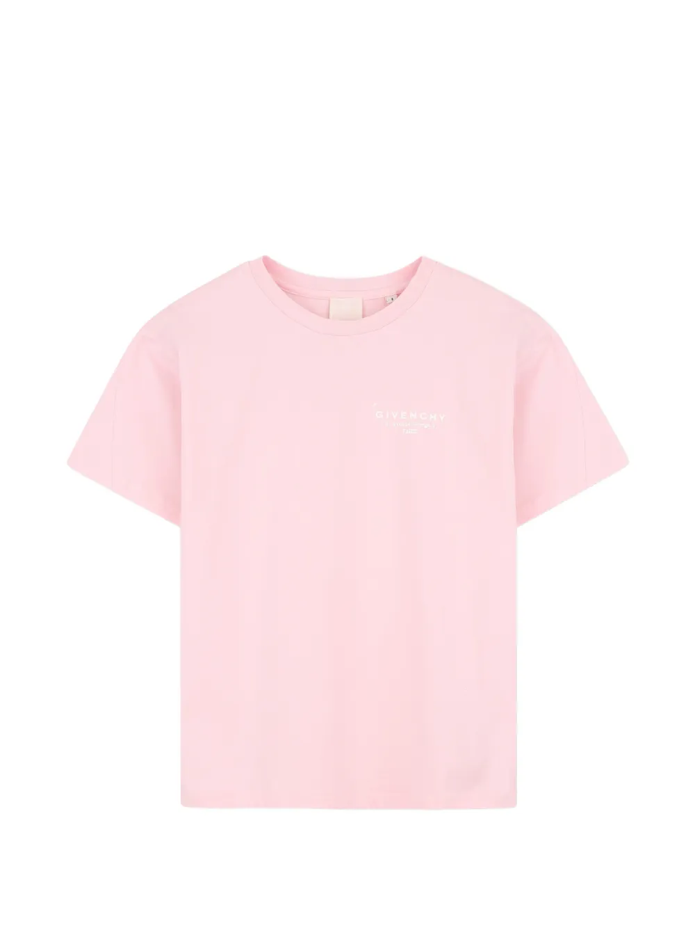 Хлопковая футболка с круглым вырезом Givenchy Kids, розовый