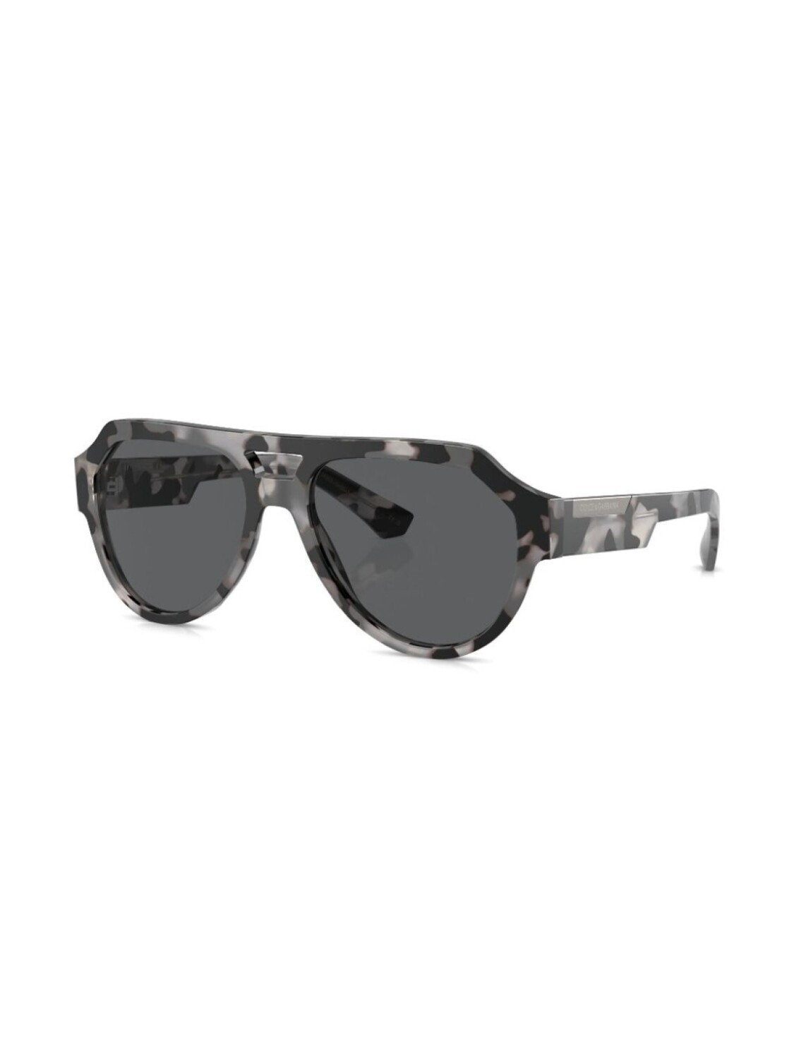 Солнцезащитные очки-пилоты черепаховой расцветки Dolce & Gabbana Eyewear, серый — фото 2