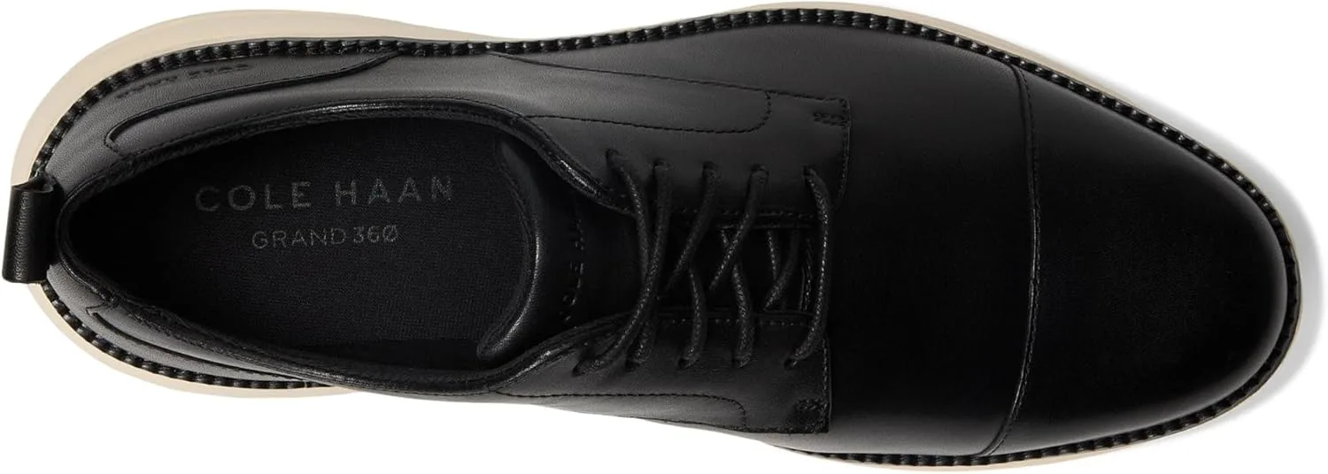Мужские туфли Cole Haan-Grandhurrion Cap Toe Oxford, черный/слоновая кость — фото 2
