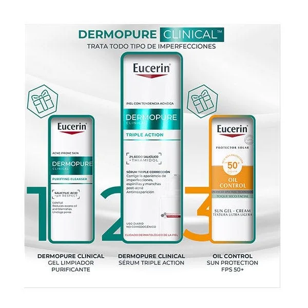 Гель для умывания Eucerin — Для лица Pack Dermopure Clinical, 20 мл