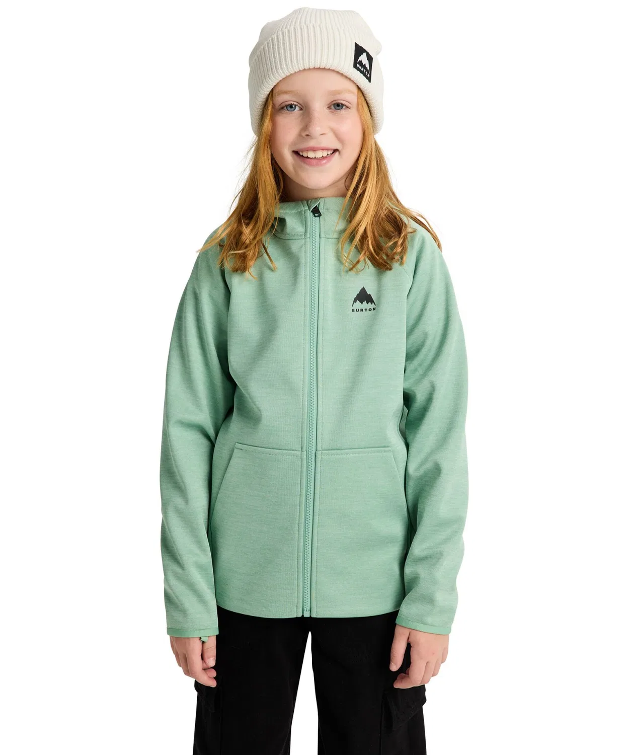 Флисовая кофта Burton Crown Weatherproof Full Zip для детей, светло-зеленый — фото 3