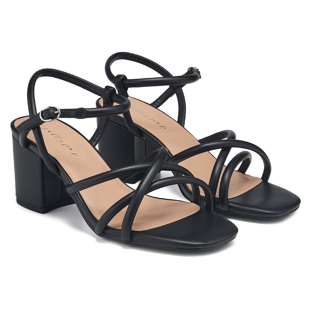 Женские босоножки на каблуке Rosary Jellypop, black