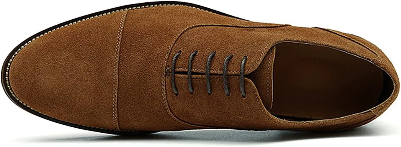 Мужские туфли Santimon ручной работы из замши с закрытым носком Oxfords, модные деловые дерби — фото 3