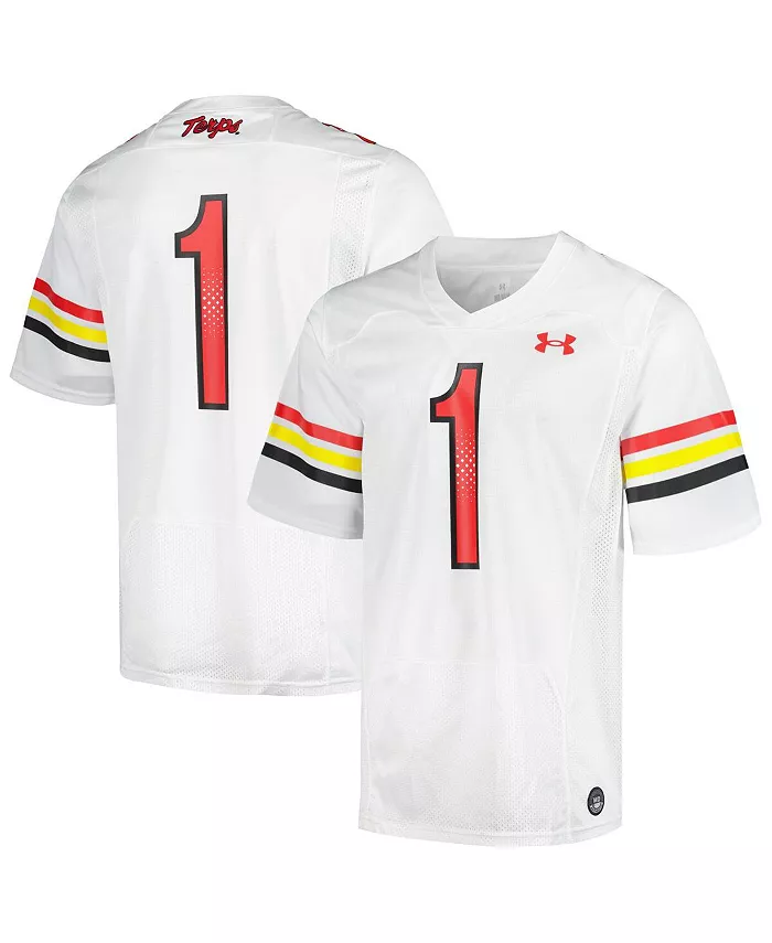 

Мужская футбольная майка-реплика №1 Maryland Terrapins Under Armour, белый