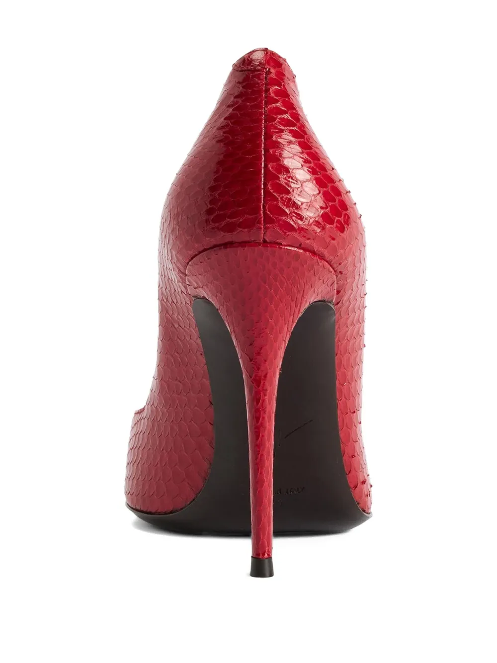 Туфли Raquel 105 с тиснением под кожу змеи Giuseppe Zanotti, красный — фото 2
