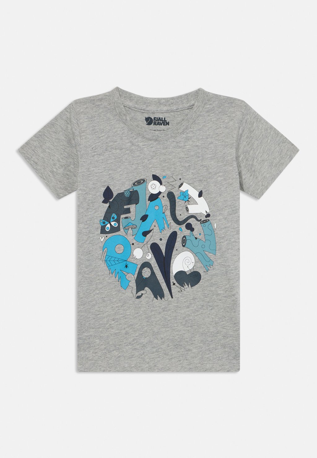 

Футболка с принтом KIDS FOREST FINDINGS UNISEX Fjällräven, серый