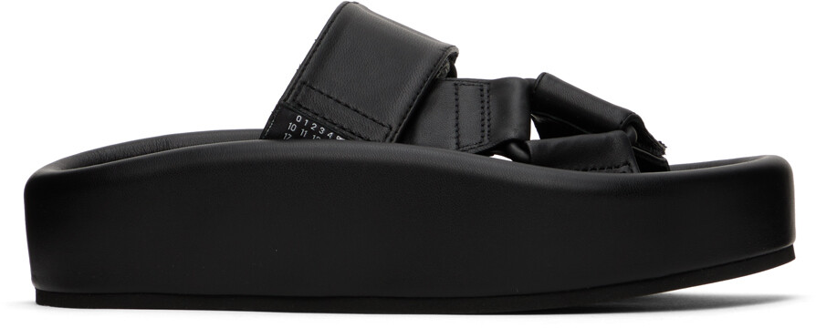 Сандалии на платформе с лямками MM6 Maison Margiela, черный