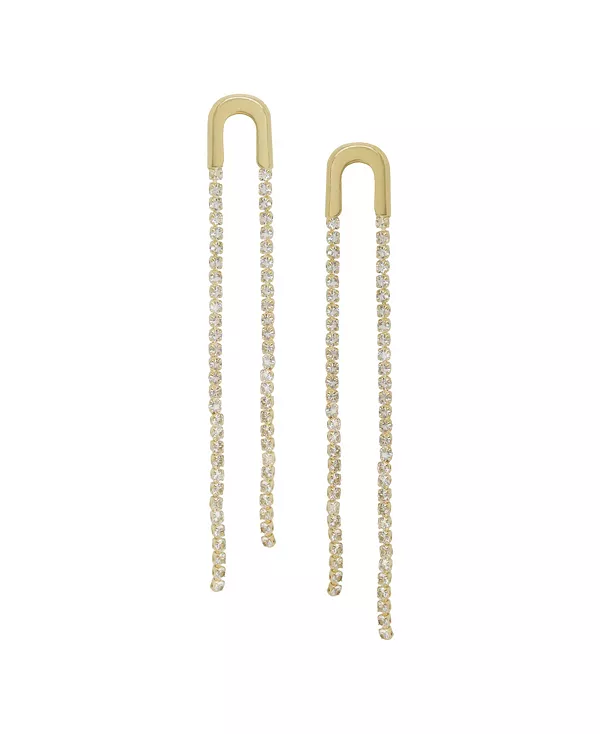 

Серьги-Подвески с двумя кристаллами Ettika, gold