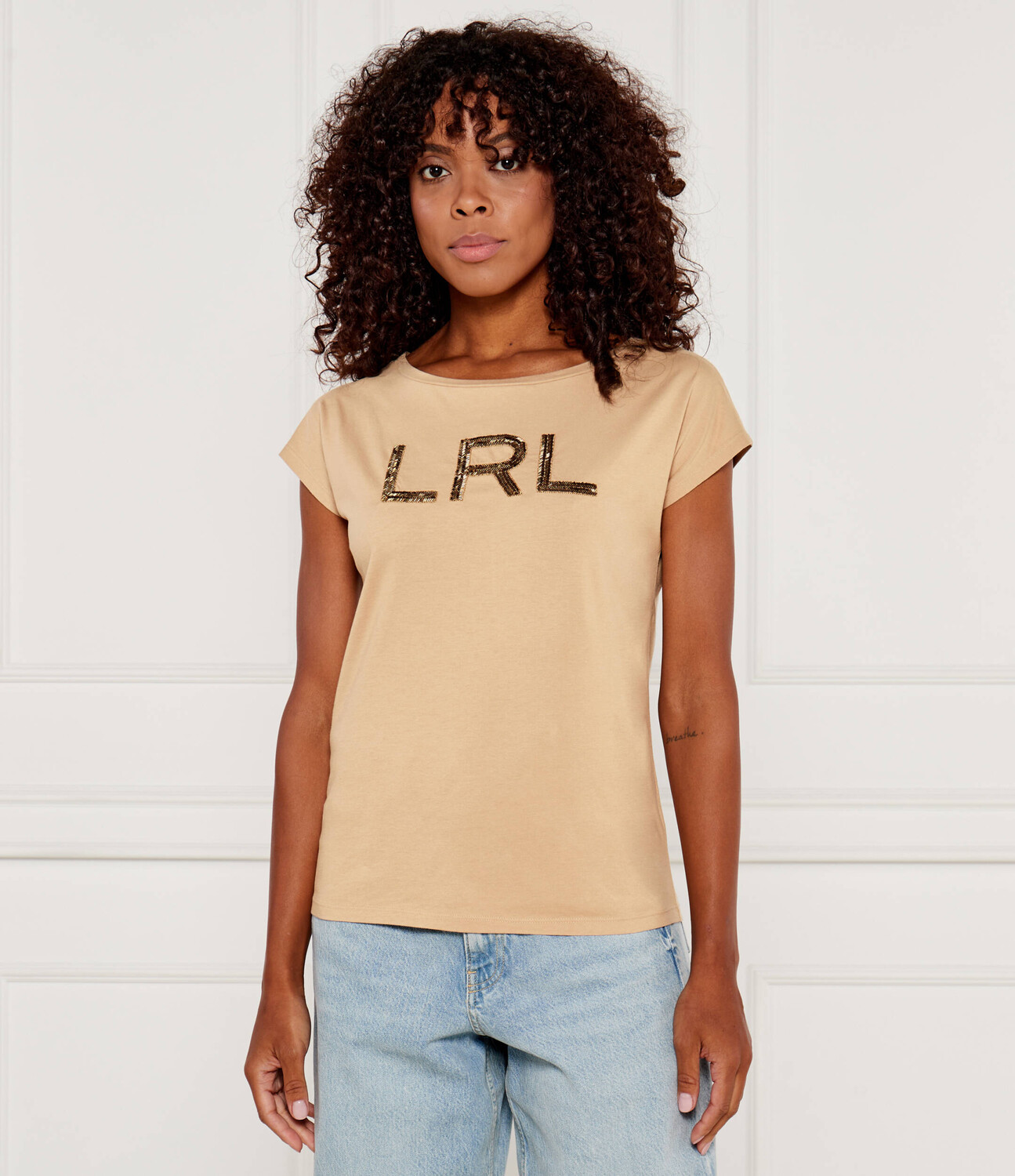 

Футболка LAUREN RALPH LAUREN Relaxed fit, бежевый