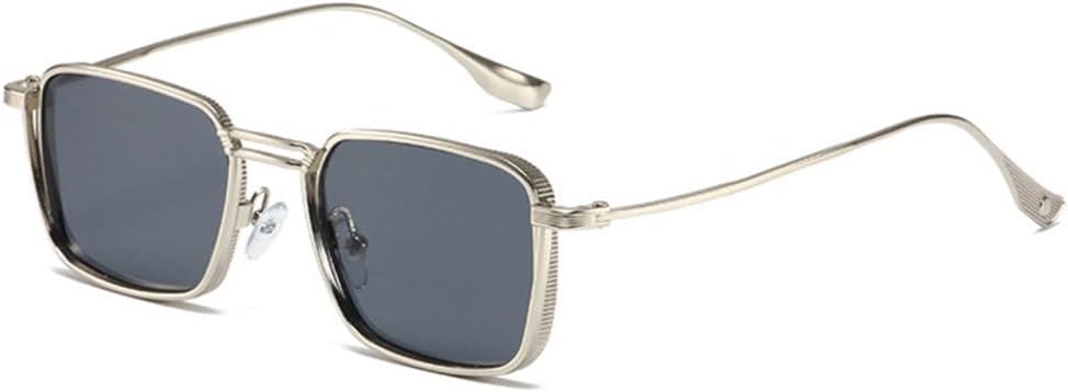 

Солнцезащитные очки MUTYNE Retro Square в металлической оправе для женщин, модные солнцезащитные очки UV400 темно-зеленого цвета, мужские солнцезащитные очки в стиле панк, Silver Gray