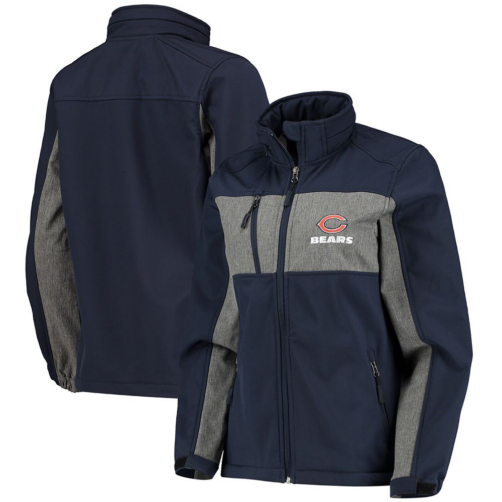 

Темно-синяя женская куртка Dunbrooke Chicago Bears Zephyr Softshell с молнией во всю длину, цвет Brs Navy