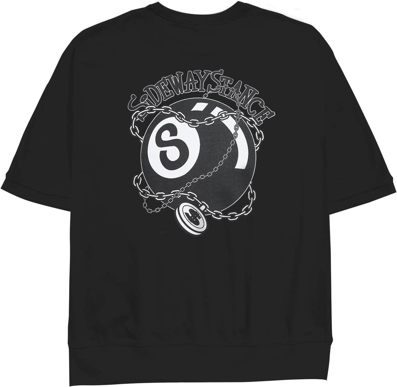 

Мужская повседневная толстовка Inprobes с коротким рукавом и принтом мяча S-Ball Improves, черный