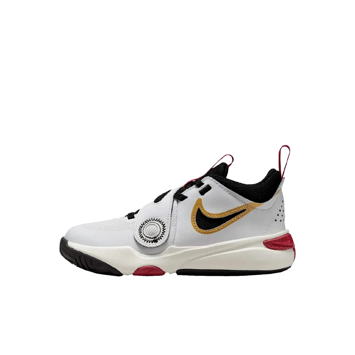 Кроссовки Nike Team Hustle D 11 White / Black - Metallic Gold DV8994-104 для дошкольников