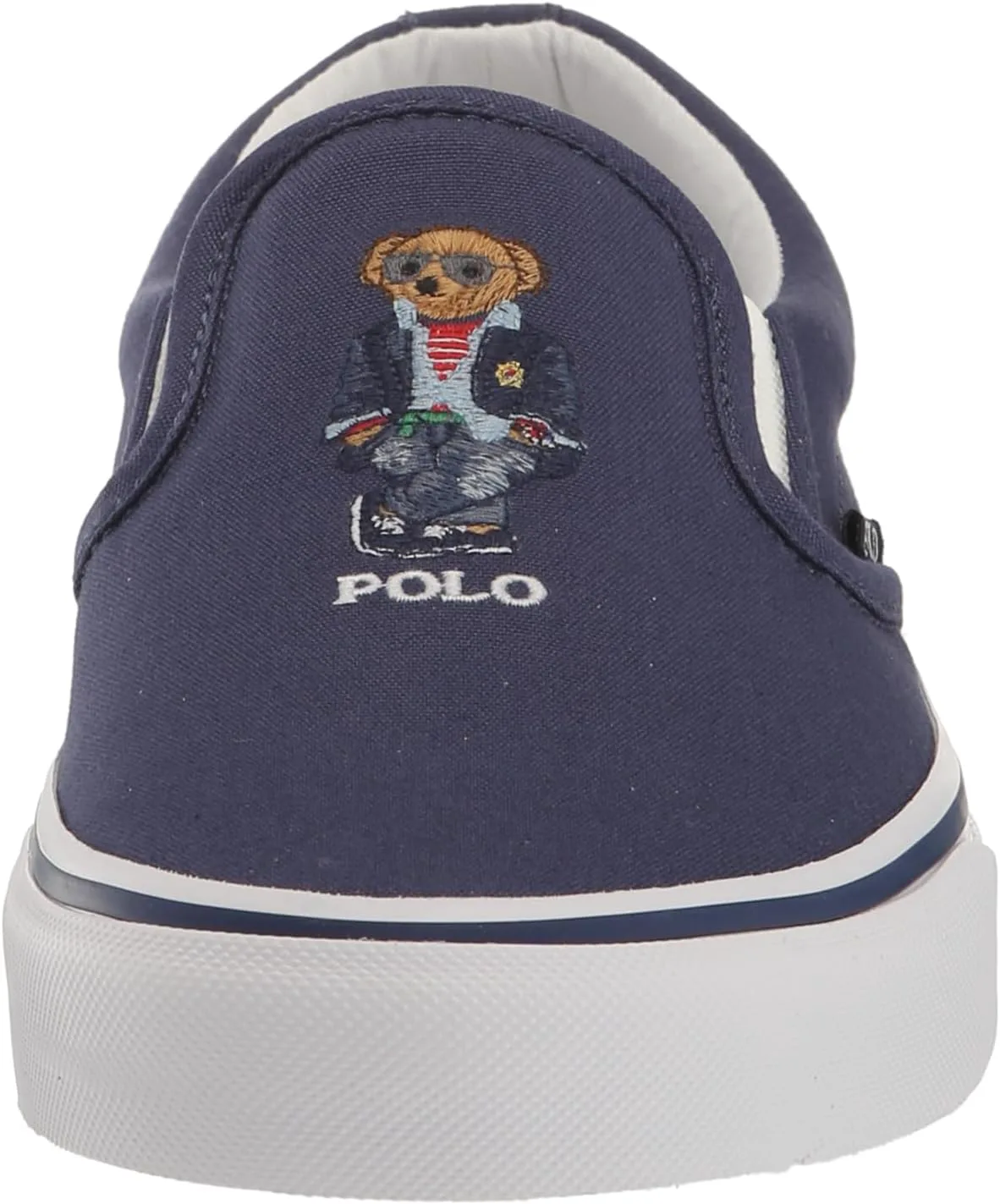 Кеды POLO RALPH LAUREN Keaton с медведем Polo из канвы, темно-синий — фото 2