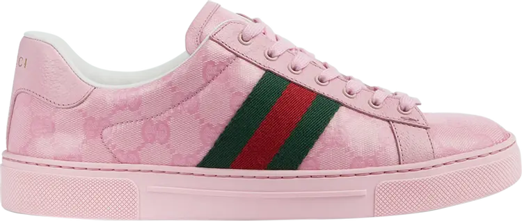 Кроссовки Gucci Wmns Ace 'GG Crystal Canvas - Pink', розовый