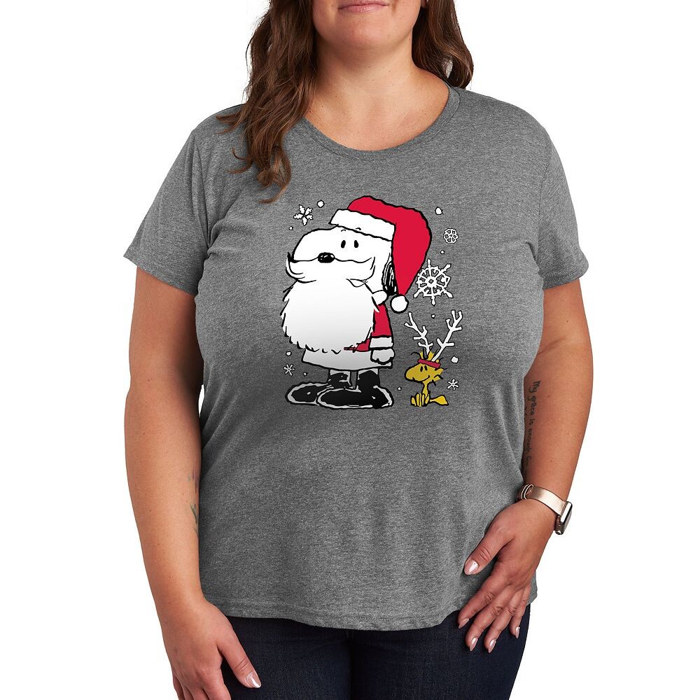 

Футболка Plus Peanuts Snoopy & Woodstock с рисунком Licensed Character, цвет Heather Gray